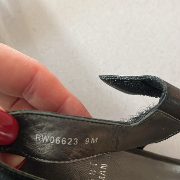 Stuart Weitzman Broadband Nero Sport Calf sandal Leather 9 M - Picture 6 of 7